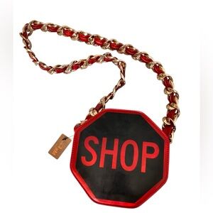 Hello 3AM New with Tags Shop Bag Quirky Fun Maximalist Stop Sign Funky Eclectic